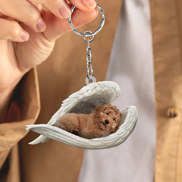 Sleeping Angel Acrylic Keychain Labradoodle - Coparim