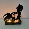 Little Ghost and Pumpkin Metal Candle Holder MD015