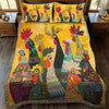 Sunrise Roosters 3-Piece Quilted Bedding Set