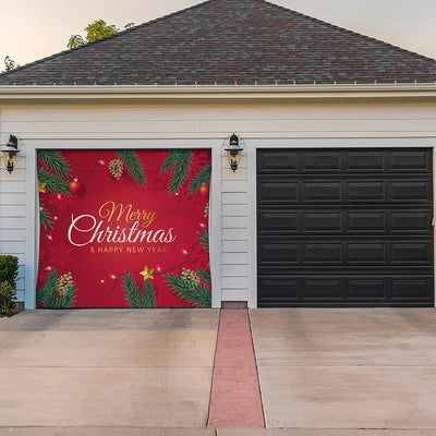 Christmas Tree Trimming Garage Door Covers F580