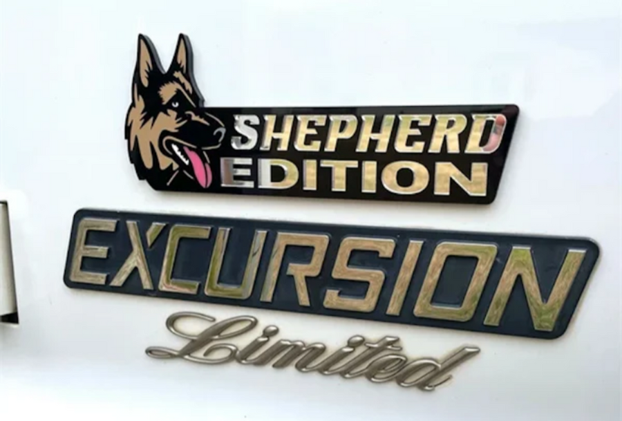 German Shepherd Car Badge Laser Cutting Car Emblem CE001