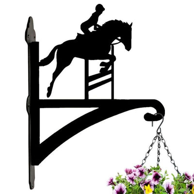 Showjumping Horse Metal Hanging Bracket Plant Stand PS069