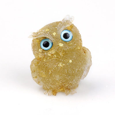 Handmade Natural Crystal Gemstone Owl