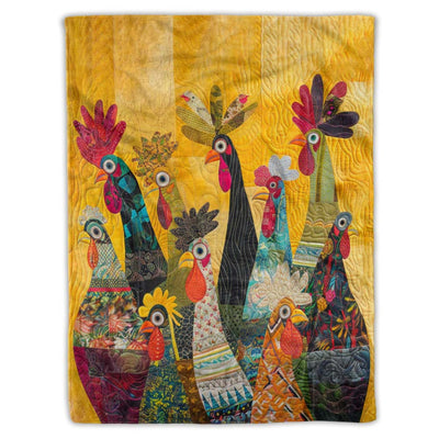 Sunrise Roosters Blanket - H142 - Premium Blanket