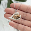 Lynx Cat Sleeping Angel Stainless Steel Necklace SN184