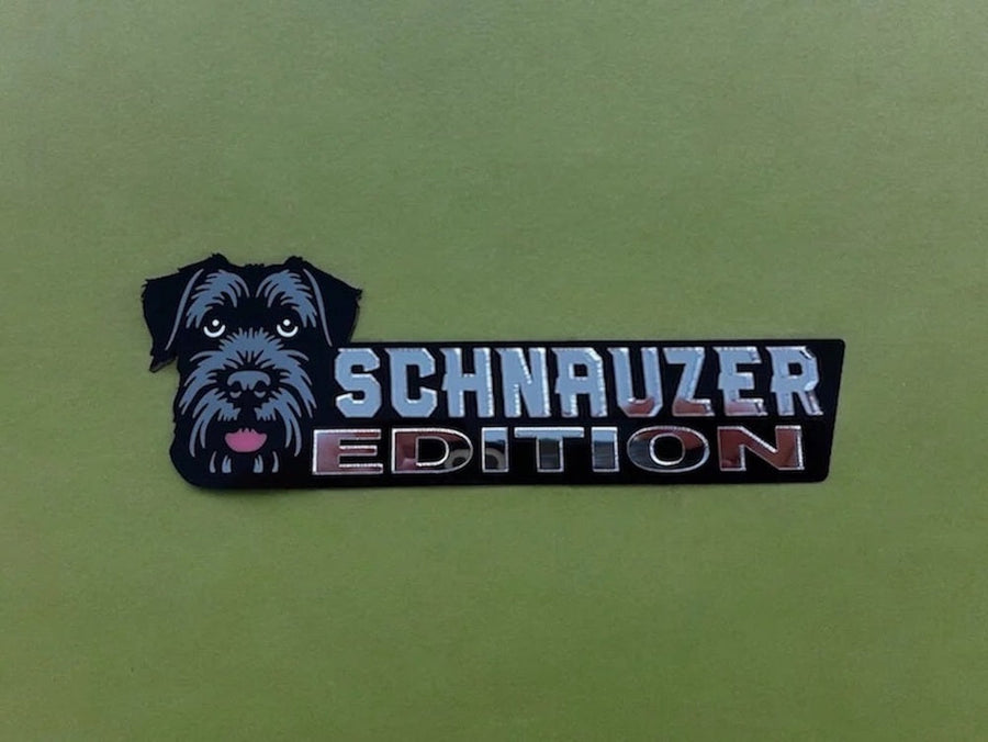 Schnauzer Car Badge Laser Cutting Car Emblem CE055