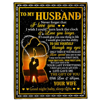 To My Husband - From Wife - A519 - Premium Blanket