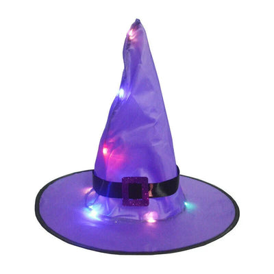 Glowing Witch Hat Decorations - 2 in 1 Hanging/Wearable