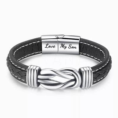 "Forever Linked Together" Braided Leather Bracelet