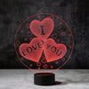 I Love You Heart 3D Illusion Lamp