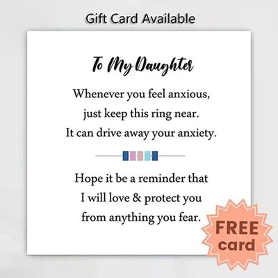 To My Daughter - Drive Away Your Anxiety Rainbow Beads Fidget Ring