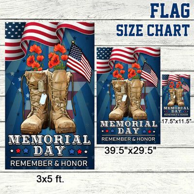 Memorial Day Veteran Remember And Honor Flag