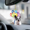 French Bulldog Puppy Fly With Bubbles Car Hanging Ornament BC007