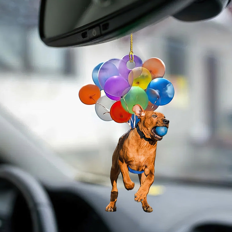 Rhodesian Ridgeback Fly With Bubbles Car Hanging Ornament BC047