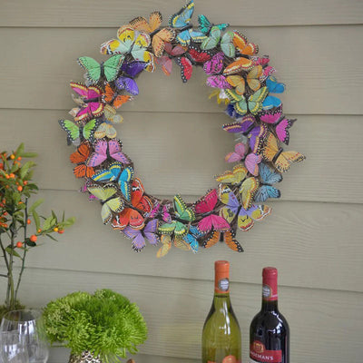 Beautiful Butterflies Wreath For Spring Door Decor