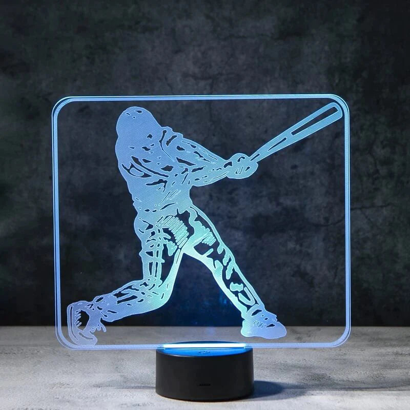 Baseball 3D Illusion Lamp