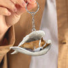 Sleeping Angel Acrylic Keychain Basenji