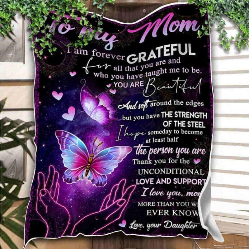 To My Mom - From Daughter  - B100 - Premium Blanket