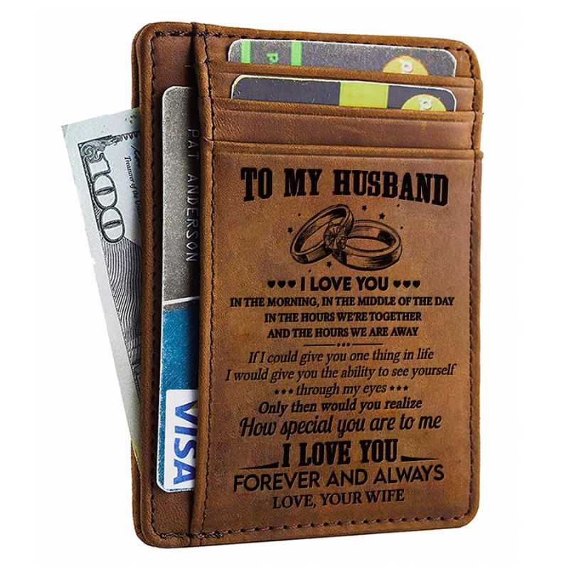 To My Husband - I Love You Forever And Always - Card Wallet