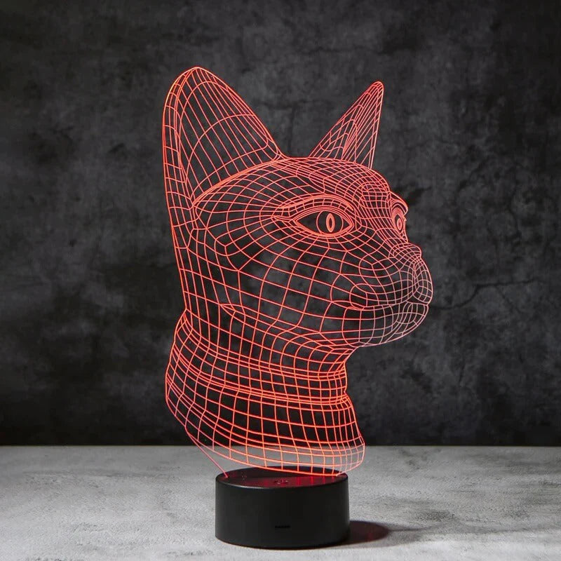 Cat 3D Illusion Lamp