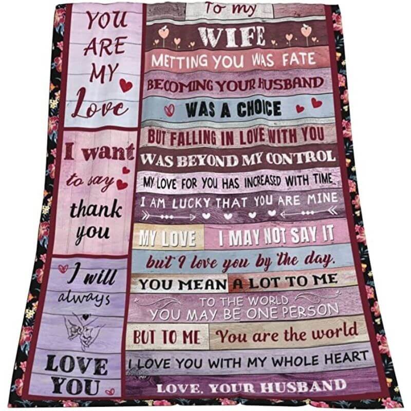 To My Wife - From Husband - B164 - Premium Blanket