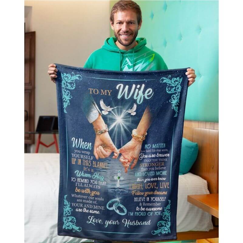 To My Wife - Husband A311 - Premium Blanket