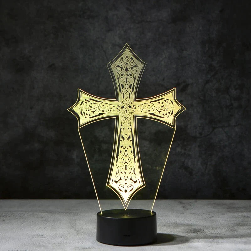 Cross 3D Illusion Lamp