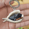 Sleeping Angel Acrylic Keychain Doberman