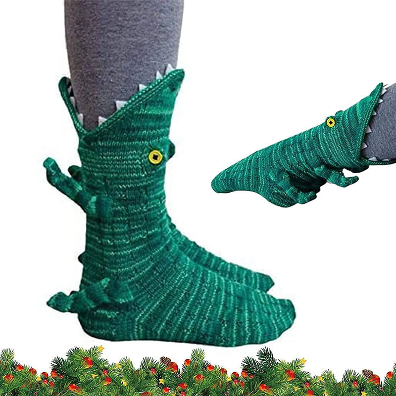 Knit Crocodile Socks