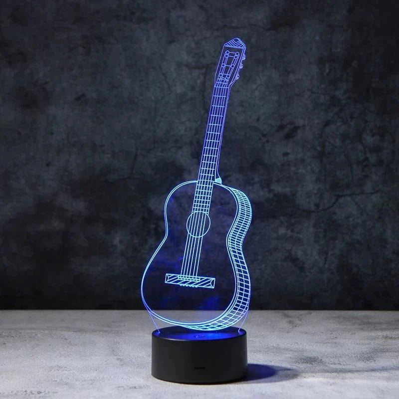 Guitar 3D Illusion Lamp