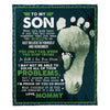 To My Son - From Mom - Footprintblanket - A324 - Premium Blanket