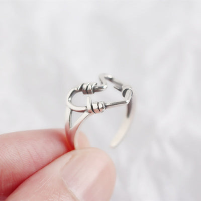 Sterling Silver Heart Wire Ring