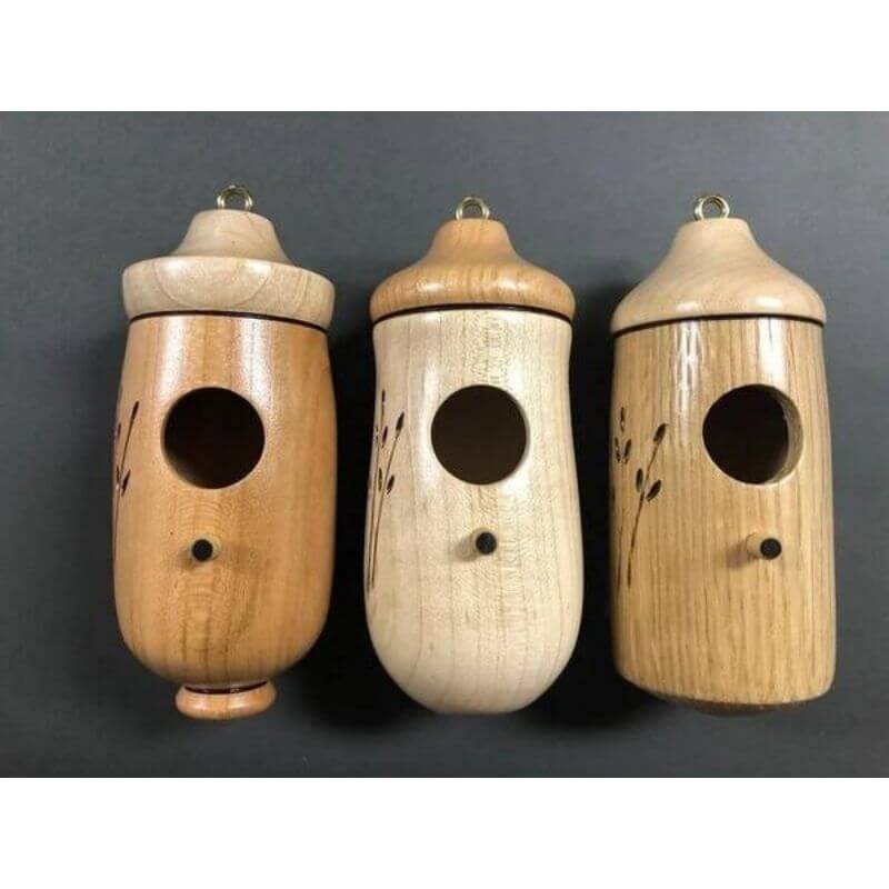 Wooden Hummingbird House - Gift for Nature Lovers