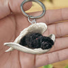 Sleeping Angel Acrylic Keychain Cockapoo SA143