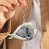 Sleeping Angel Acrylic Keychain Elephant SA192