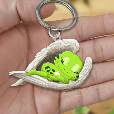 Sleeping Angel Acrylic Keychain Frog SA214