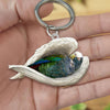 Sleeping Angel Acrylic Keychain White Capped Pionus SA256