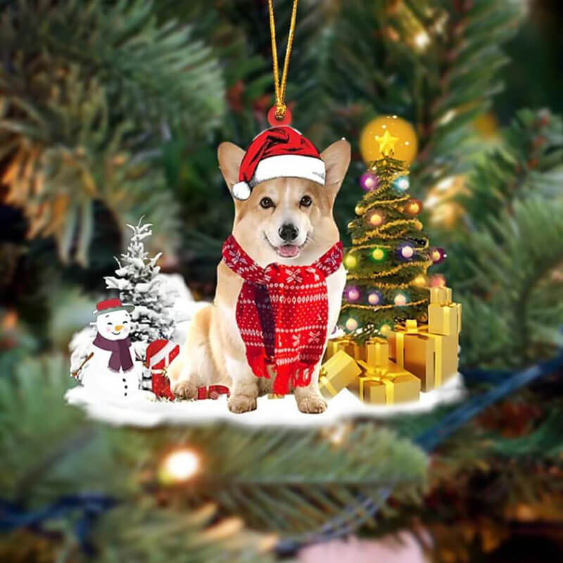 Corgi Christmas Ornament SM011