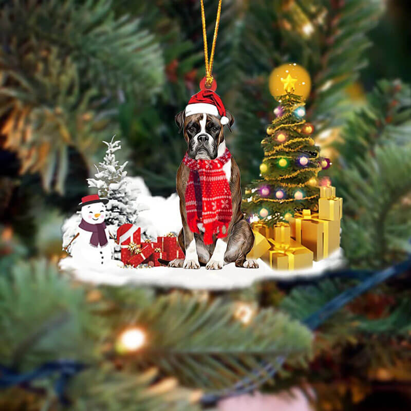 Boxer Christmas Ornament SM173