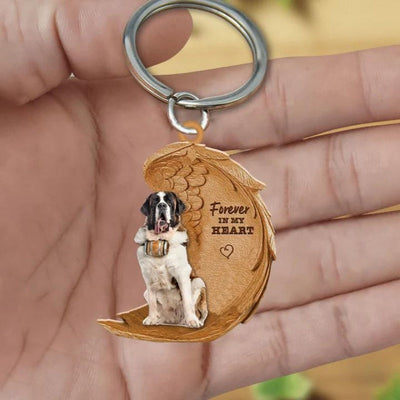 Saint Bernard Forever In My Heart Acrylic Keychain FK068