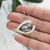 Husky Sleeping Angel Stainless Steel Necklace SN037