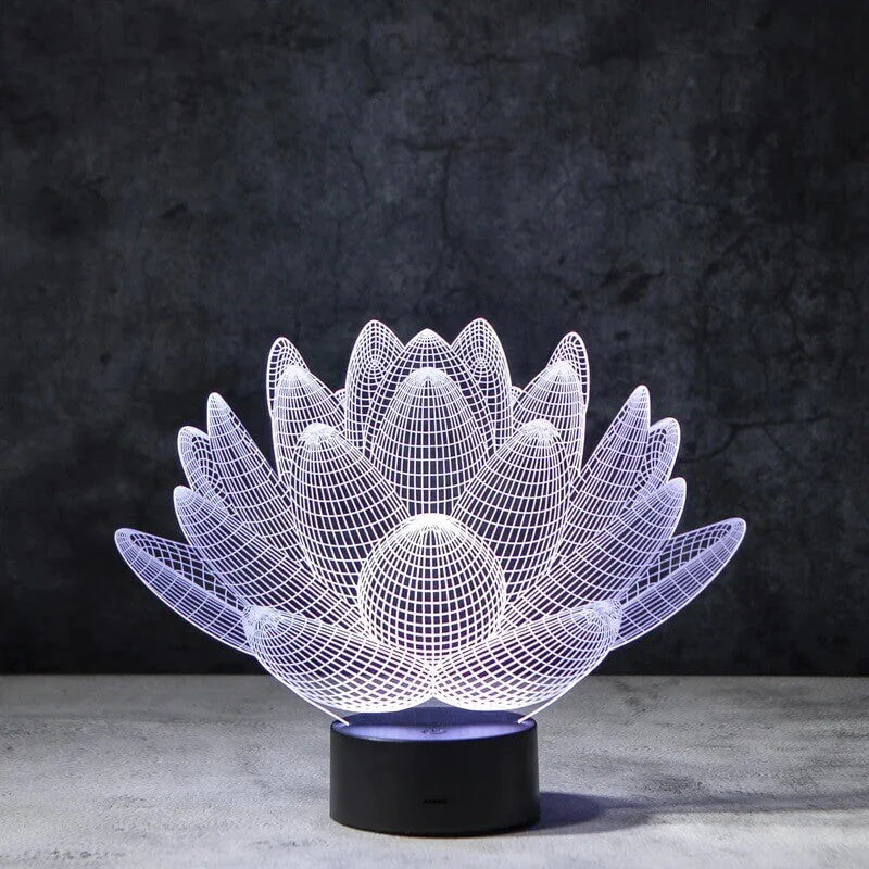 Lotus 3D Illusion Lamp