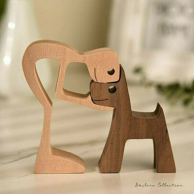 🐕Pet lover gifts | Wood sculpture | Table ornaments | Carved wood decor | Pet memorial | For puppies | Mother's Day Gift