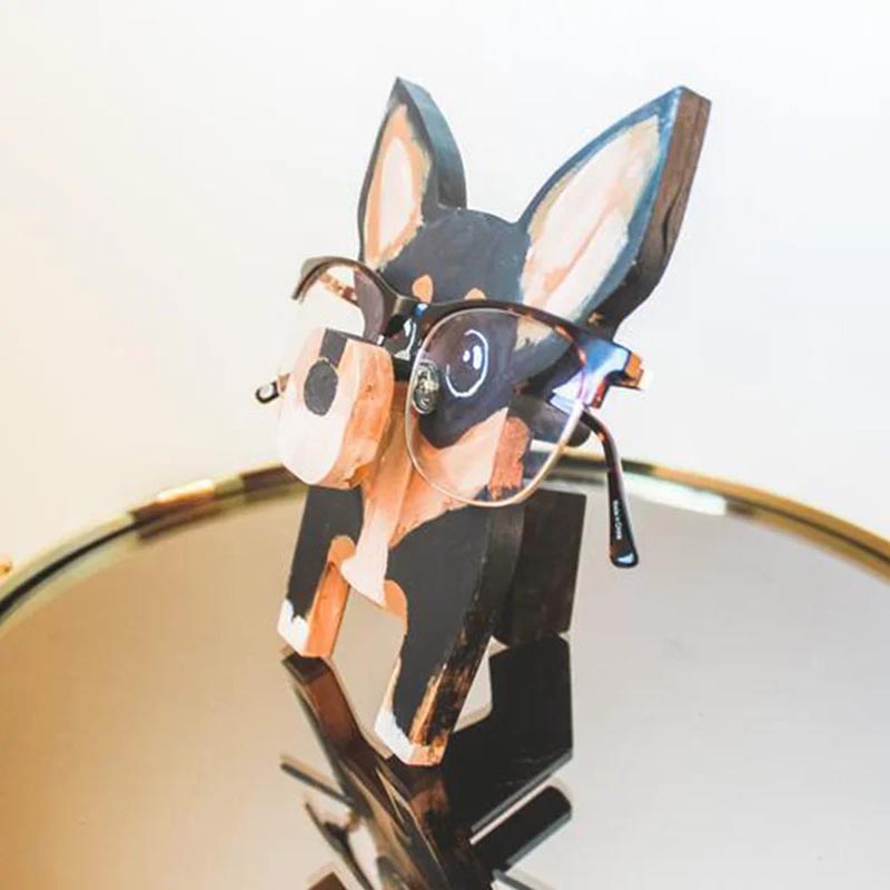 Handmade Glasses Stand Lovely Pinscher