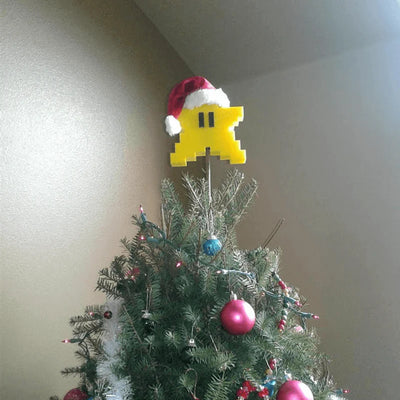 Pixel Star Christmas Tree Topper