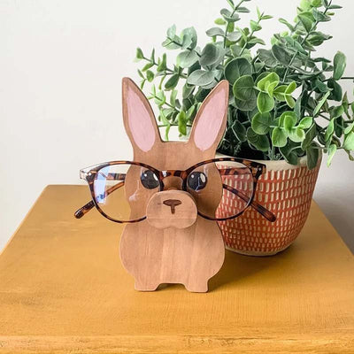 Handmade Dachshund Glasses Stand Lovely Rabbit