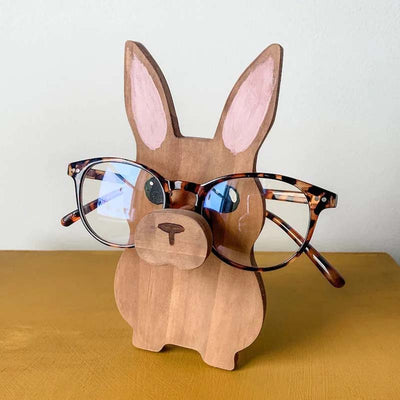 Handmade Dachshund Glasses Stand Lovely Rabbit