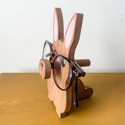 Handmade Dachshund Glasses Stand Lovely Rabbit