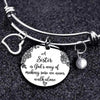 A Sister Is God's Way Of Making Sure We Never Walk Alone Bangle