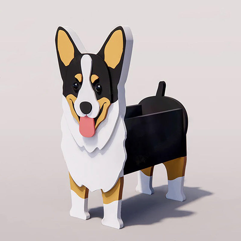 Tricolor Corgi Planter AP105